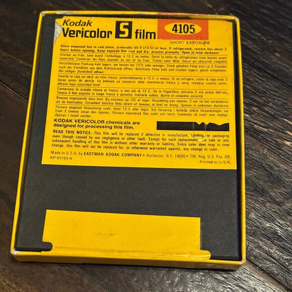 Kodak Vericolor S Color Film 4105 4x5 Sheet Film – Exp Sept 1975 - Picture 3 of 4